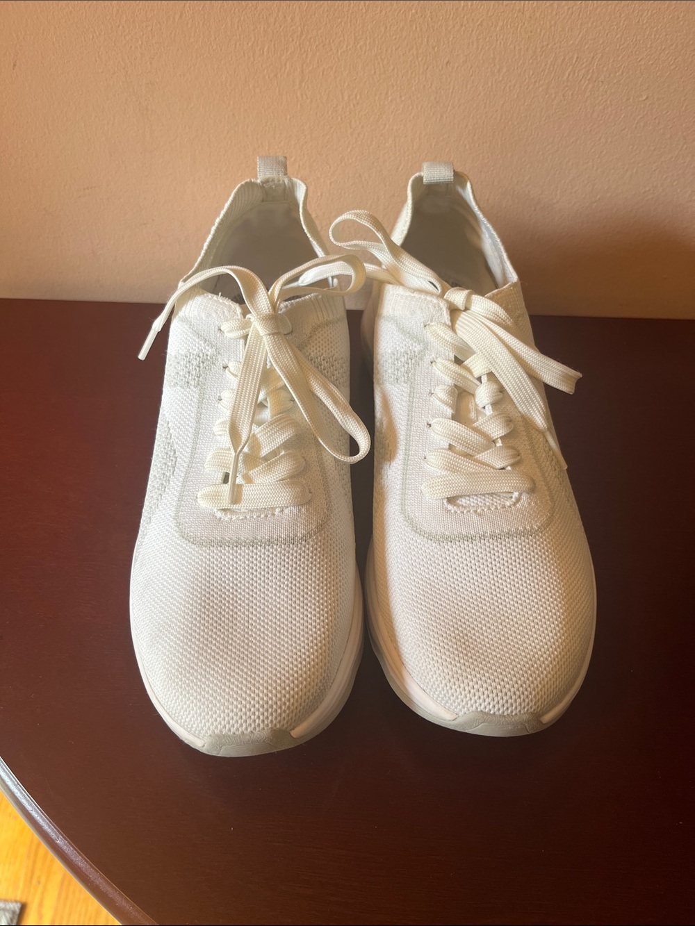 Clarks Knit Sock Sneakers in Off-White/Cream